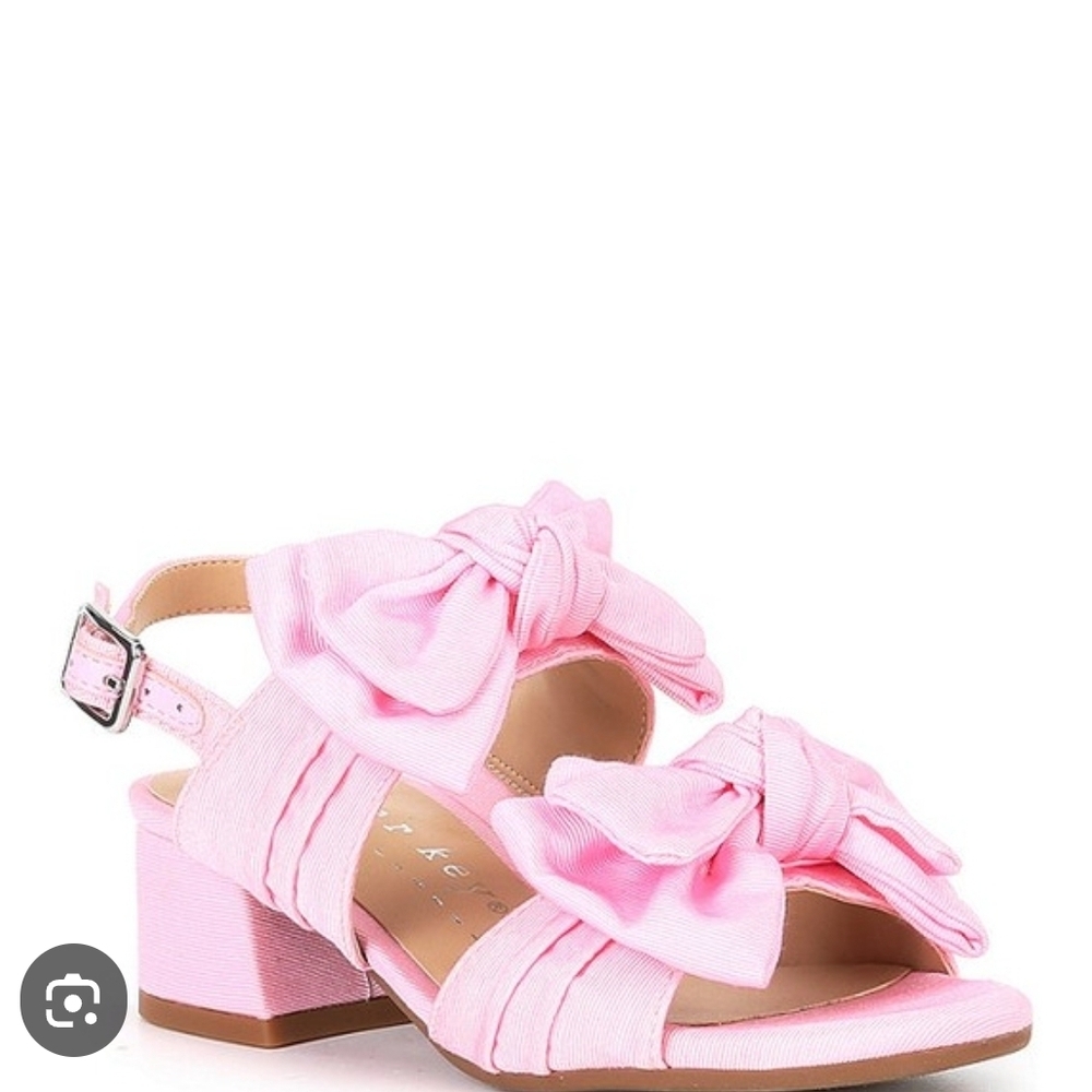 NWT Copper Key Pink Bow Block Heel Sandals for Kids Size 3 Little Girl